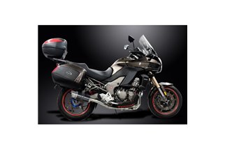 KAWASAKI 1000 VERSYS 2010-2014 SCARICO COMPLETO 4-1 SILENZIATORE TONDO IN CARBONIO 200MM