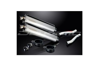 KAWASAKI ZZR400 ZZR600 1990-2009 KIT SCARICO SILENZIATORE BSAU IN ACCIAIO OVALE DA 450 MM