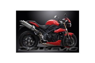 TRIUMPH SPEED TRIPLE 1050 11-14 450MM OVALE INOX BSAU KIT SCARICO SILENZIATORE