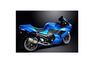 KIT SCARICO SILENZIATORE BSAU TITANIO X-OVAL KAWASAKI ZZR1400 NINJA 2008-2011 260MM