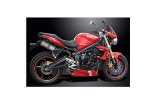 TRIUMPH STREET TRIPLE R 09-12 260MM X-OVAL TITANIUM BSAU SILENCER EXHAUST KIT