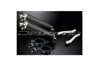 KAWASAKI ZZR400 ZZR600 1990-2009 450MM OVAL CARBON BSAU SILENCER EXHAUST KIT