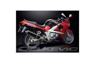 KAWASAKI ZZR400 ZZR600 1990-2009 KIT SCARICO SILENZIATORE BSAU CARBONIO OVALE DA 450 MM