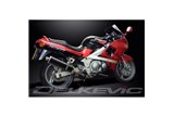 KAWASAKI ZZR400 ZZR600 1990-2009 450MM OVAL CARBON BSAU SILENCER EXHAUST KIT