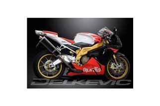 APRILIA RSV1000 R FACTORY 04-10 450MM OVAL CARBON BSAU SILENCER EXHAUST KIT