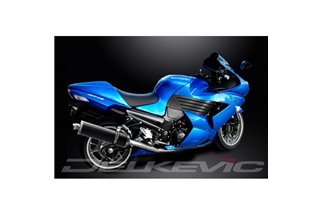 KAWASAKI ZZR1400 NINJA 2008-2011 KIT SCARICO SILENZIATORE BSAU CARBONIO OVALE DA 450 MM