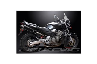 KIT SCARICO SILENZIATORE BSAU CARBONIO OVALE HONDA CB900F HORNET 01-09 HI LEV 450MM