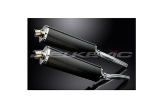 TRIUMPH TROPHY 1200 1991-1993 KIT SCARICO SILENZIATORE BSAU CARBONIO OVALE DA 450 MM