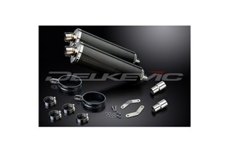 TRIUMPH SPEED TRIPLE 1050 11-14 450MM OVALE CARBONIO BSAU KIT SCARICO SILENZIATORE