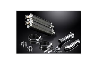 KAWASAKI Z1000SX ABS 2010-2019 350MM OVAL CARBON BSAU SILENCER EXHAUST KIT