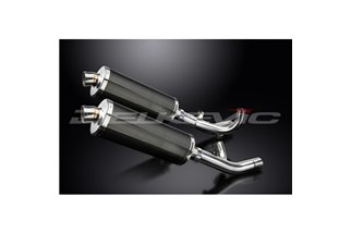 YAMAHA V-MAX 1700 2009-2016 350MM OVAL CARBON EXHAUST SILENCER CAN KIT