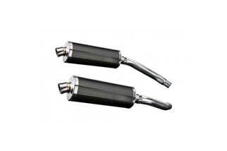 SUZUKI GSXR1100 K-L-M-N 1989-93 350MM OVAL CARBON BSAU SILENCER EXHAUST KIT