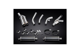 KAWASAKI ZX10R 2006-2007 KIT SCARICO SILENZIATORE BSAU CARBONIO OVALE 350MM DE-CAT