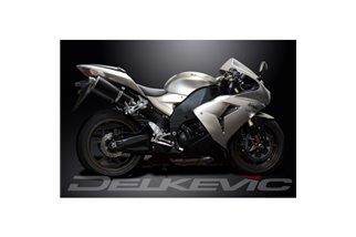 KAWASAKI ZX10R 2006-2007 KIT SCARICO SILENZIATORE BSAU CARBONIO OVALE 350MM DE-CAT