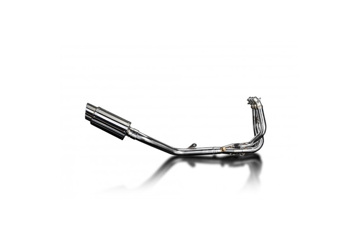 DAYTONA 675 675R 09-12 200MM SILENZIATORE TONDO INOX 3-1 COMPLETO