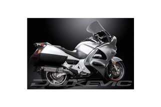 SISTEMA DI SCARICO COMPLETO HONDA ST1300 PAN EUROPEAN ABS 350MM ACCIAIO OVALE BSAU