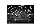 HONDA VFR800FI 98-01 SISTEMA DI SCARICO COMPLETO SILENZIATORE BSAU OVALE IN CARBONIO DA 450 MM