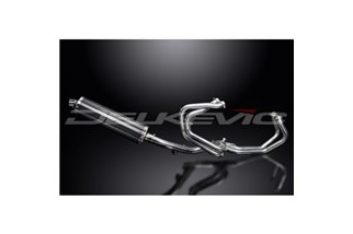 VFR800FI 1997-2002 / SILENZIATORE OVALE IN FIBRA DI CARBONIO HI-LEVEL DA 450 MM (18 POLLICI) SISTEMA COMPLETO 4-1