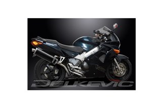 VFR800FI 1997-2002 / SILENZIATORE OVALE IN FIBRA DI CARBONIO HI-LEVEL DA 450 MM (18 POLLICI) SISTEMA COMPLETO 4-1