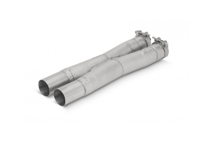 Stainless Steel Center Exhaust Pipes X Style Pipes For Ferrari F12 2012 - 2017