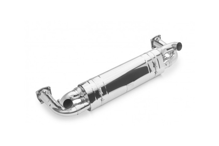 Edelstahl-Auspuffrohre im Porsche 991 Turbo und Turbo S 997.2 ohne Kat 2010 - 2013
