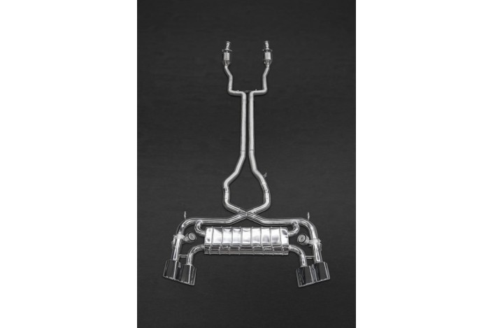 Système d'échappement sport avec soupapes et convertisseur catalytique pour Jaguar F-Type V8S 250 cc Capristo 02JA02803026