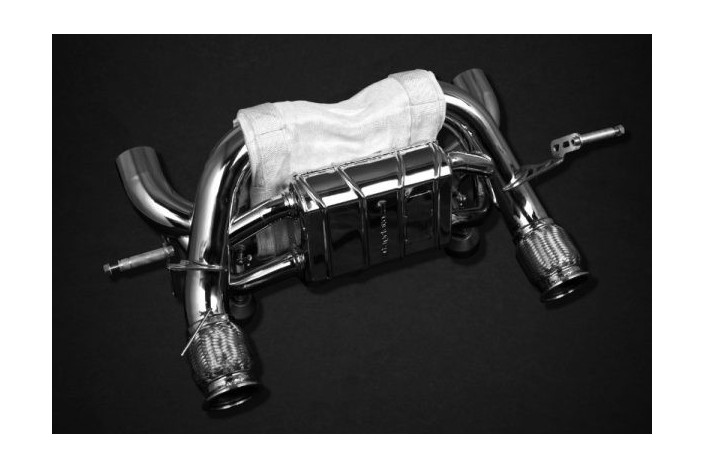 Exhaust tip with OEM valve and Capristo thermal blanket Lamborghini Huracan evo/sto/tecnica 02LA08203030