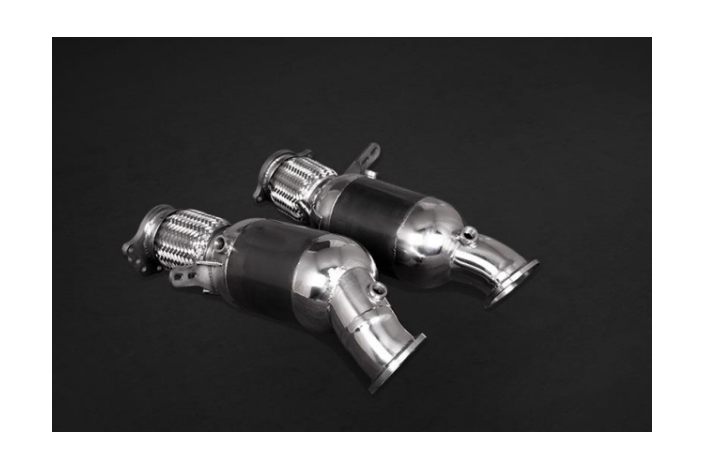 Stainless steel sports catalytic converter downpipe 250 cells capristo rolls royce cullinan from 2018 02RR12903001