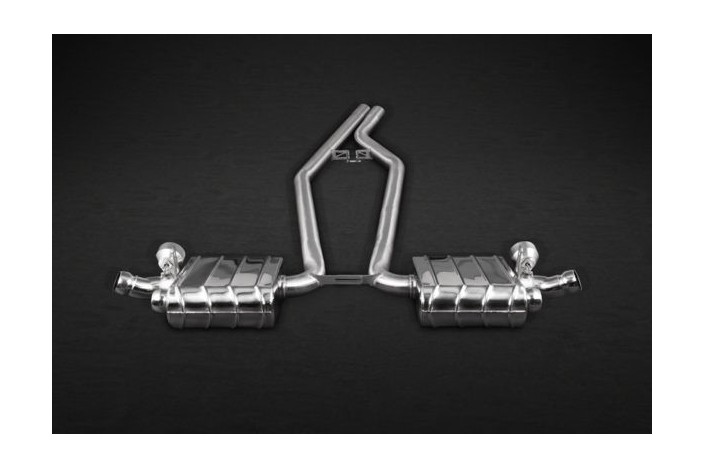 Stainless steel exhaust system with capristo valves porsche 958.2 cayenne/s 2015 - 2018 02PO07703019