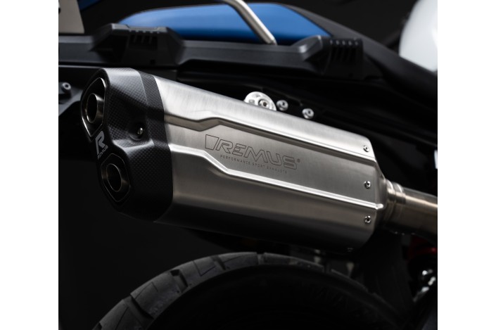 sistema di scarico terminale in acciaio inox opaco remus 8 2.0 Racing BMW F 800 GS 2024-2025 82682 086024