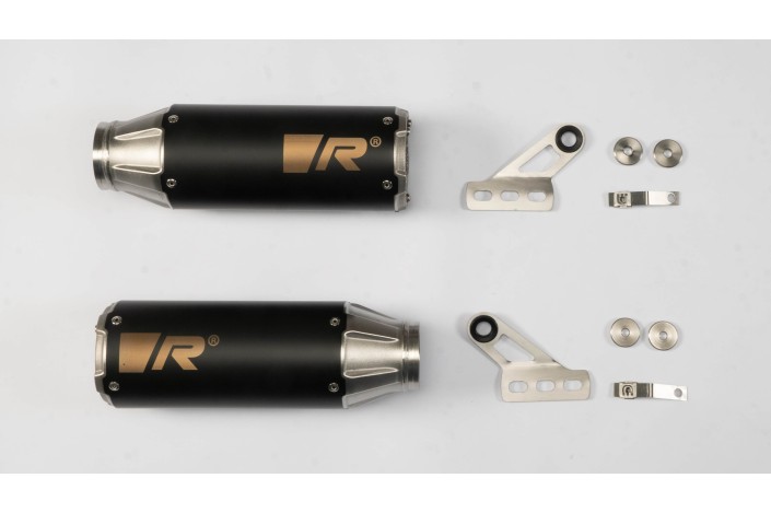 Sistema di scarico sportivo BoostR in acciaio inox nero Remus Ducati Hypermotard 698 Mono 57KW 2024-25 31782 154524