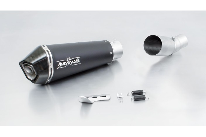 sistema di scarico terminale hypercone in acciaio inox nero remus Ducati monster 797 2017 036782 155217