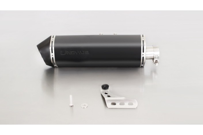 Sistema di scarico terminale in acciaio inox nero Remus Honda CRF 1000L Africa Twin SD04 2017 0914782 257117