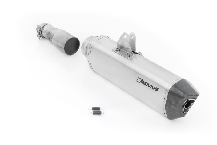 Sporting exhaust system in stainless steel opaco BLACK HAWK Remus HUSQVARNA 701 Enduro 2017 1564682 324517