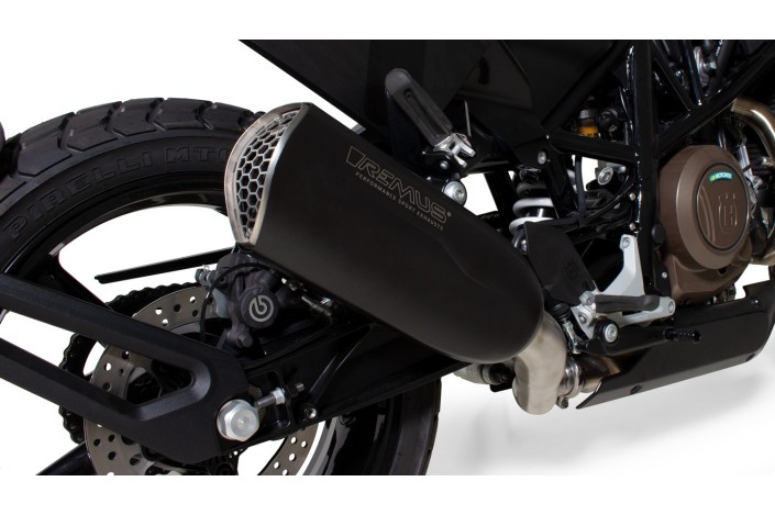 Sistema di scarico terminale sportivo in acciaio inox nero Remus NXT HUSQVARNA Svartpilen 701 2018 94783 100065