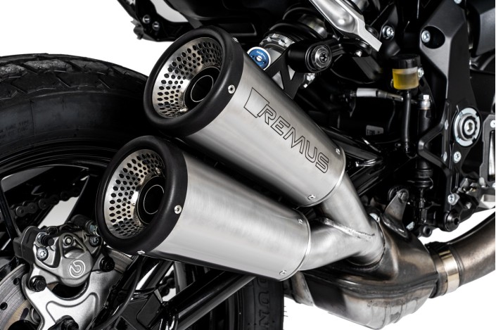 Sistema di scarico terminale Racing in acciaio inox opaco Remus Indian FTR 1200 / 1200 S 2019 1503 328019