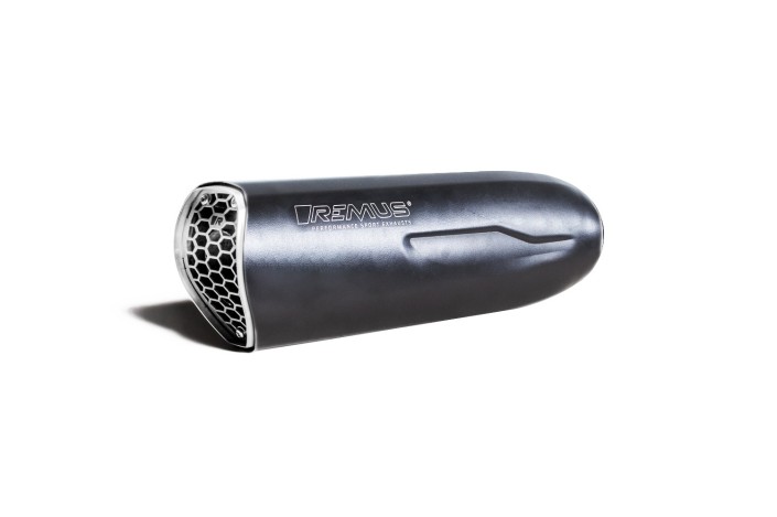 Sistema di scarico terminale sportivo in acciaio inox nero Remus NXT KAWASAKI Z650 / Ninja 650 2023 94783 364523