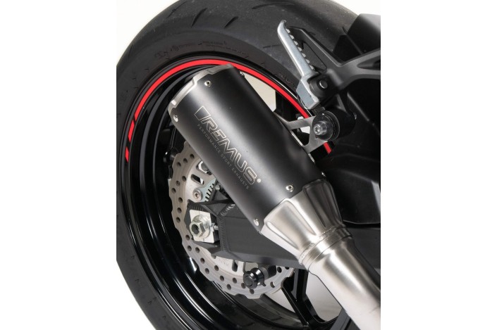Sporting exhaust system in stainless steel black Remus Boostr KAWASAKI Z900 2020 31783 366020