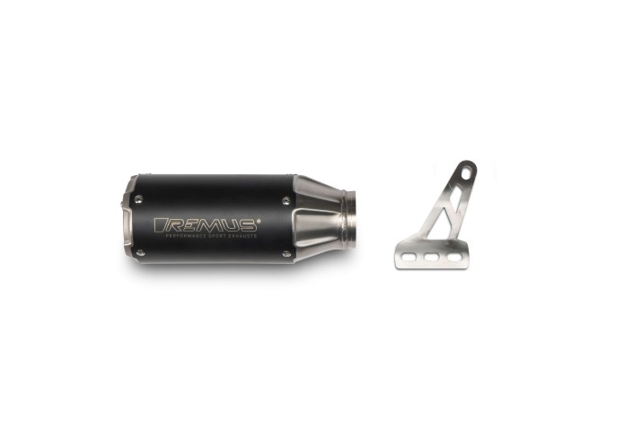 Sistema di scarico terminale sportivo in acciaio inox nero Remus Boostr KAWASAKI Z900 2020 31782 366020