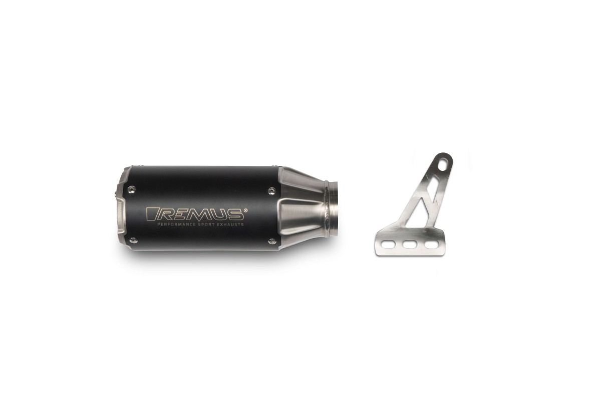 Sistema di scarico terminale sportivo in acciaio inox nero Remus Boostr KAWASAKI Z900 2020 31782 366020