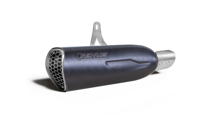 Sistema di scarico terminale sportivo in acciaio inox nero Remus NXT KTM 1290 Super Adventure T 2017 94783 658117