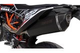 Ligne d'échappement complète en acier inoxydable noir BLACK HAWK Remus KTM 690 Enduro R 2019 - 2020 1164782 655119
