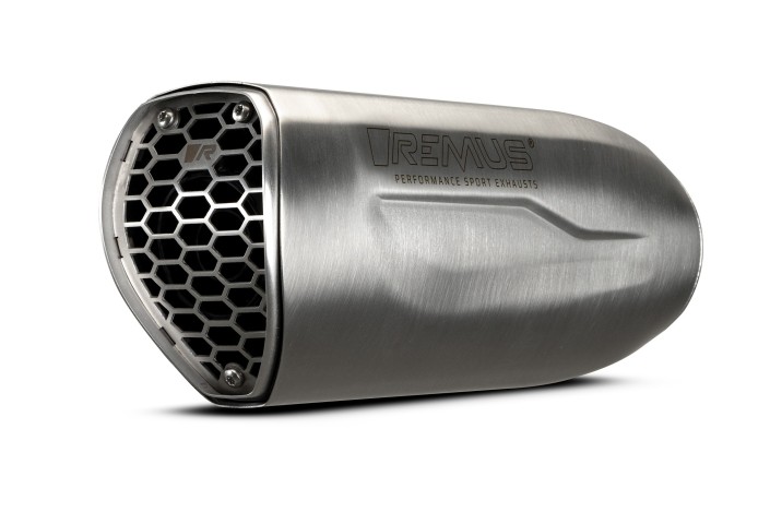 Sistema di scarico terminale sportivo in acciaio inox opaco Remus NXT KTM 890 Duke R 2020 94582 659020