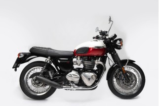 Sistema di scarico terminale in acciaio inox nero Racing Remus TRIUMPH Bonneville T100 2021 7703 918021LR