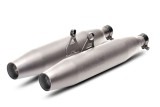 Sistema di scarico terminale in acciaio inox opaco Racing Remus TRIUMPH Bonneville T100 2021 7103 918021LR