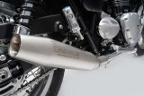 Sistema di scarico terminale in acciaio inox opaco Racing Remus TRIUMPH Bonneville T120 2021 7103 918021LR