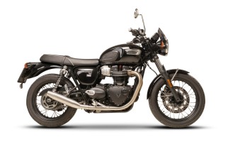 Sistema di scarico terminale in acciaio inox opaco Racing Remus TRIUMPH Bonneville T120 2021 7103 918021LR