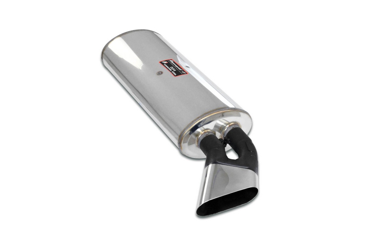 Ligne d'échappement arrière 140x60 (sortie coudée) en acier inoxydable 782029 SuperSprint BMW E30 323i (Berline - Coupé) 1982 - 