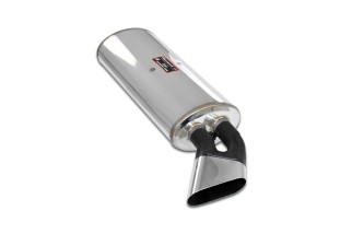 Ligne d'échappement arrière 140x60 (sortie coudée) en acier inoxydable 782029 SuperSprint BMW E30 323i (Berline - Coupé) 1982 - 