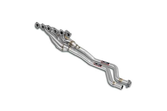 Collettore + tubi raccordo 100% Inox(Guida a sinistra)Per marmitta centrale di serie per BMW E9 3.0 CSi '72 - '75